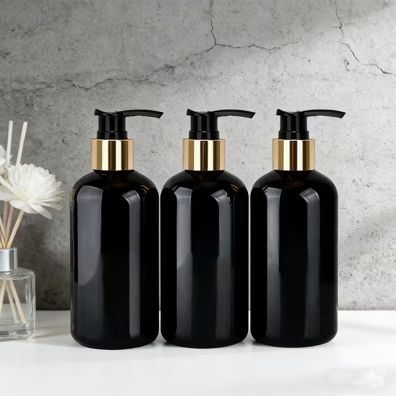 3-Pack 250ml Refillable Liquid Lotion Dispenser Pump Bottles