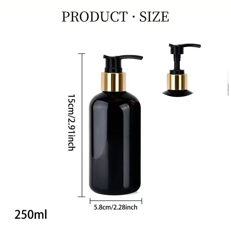 3-Pack 250ml Refillable Liquid Lotion Dispenser Pump Bottles